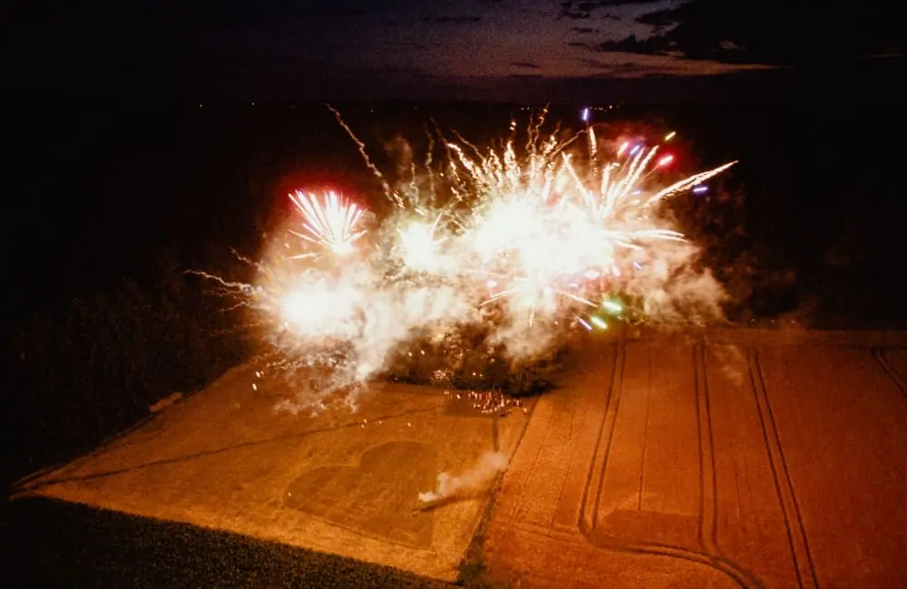 wedding photographer starnberg drone fireworks